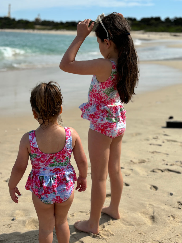 EVIA - Girls one piece Bougainvillea